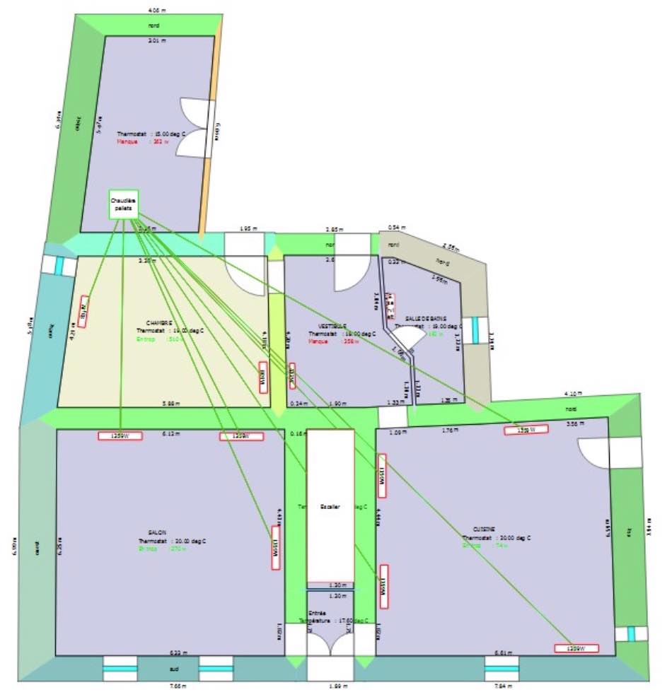 Sch&eacute;ma d'installation chaudi&egrave;re &agrave; pellets