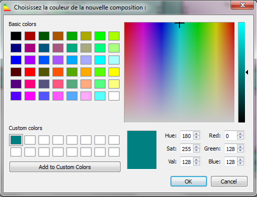 Fen�tre de choix de
          composition