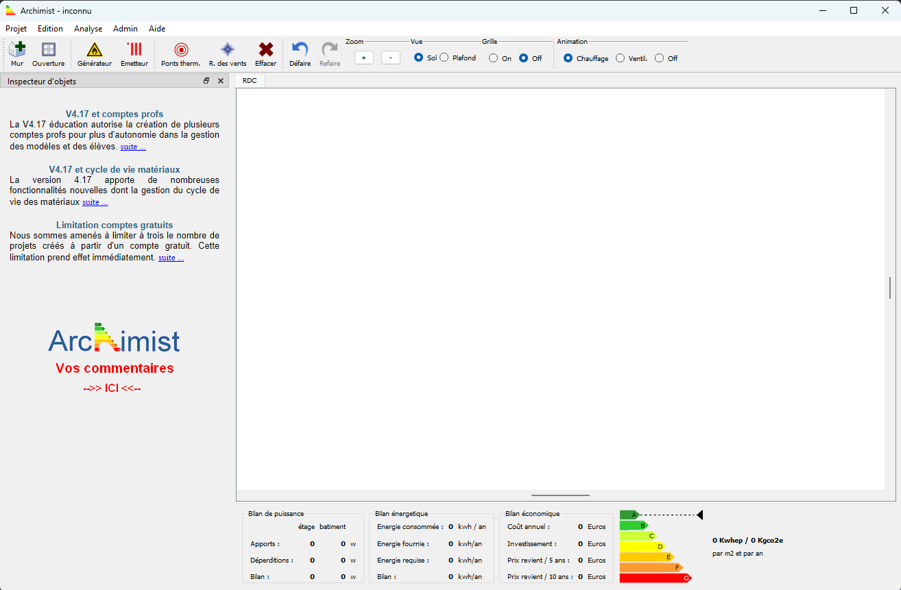 Fen�tre d'�dition d'Archimist