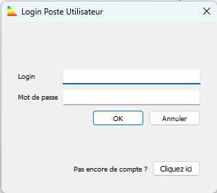 Fen�tre de login Utilisateur